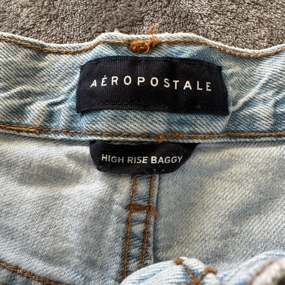 Aeropostale AERO High Rise Baggy Jeans Size 00 Light Wash - Picture 4 of 8